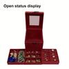 1pcs Jewelry Storage Box Imitation Suede Three-layer Compartment Jewelry Storage Box Ring Bracelet Necklace Multi-color Optional