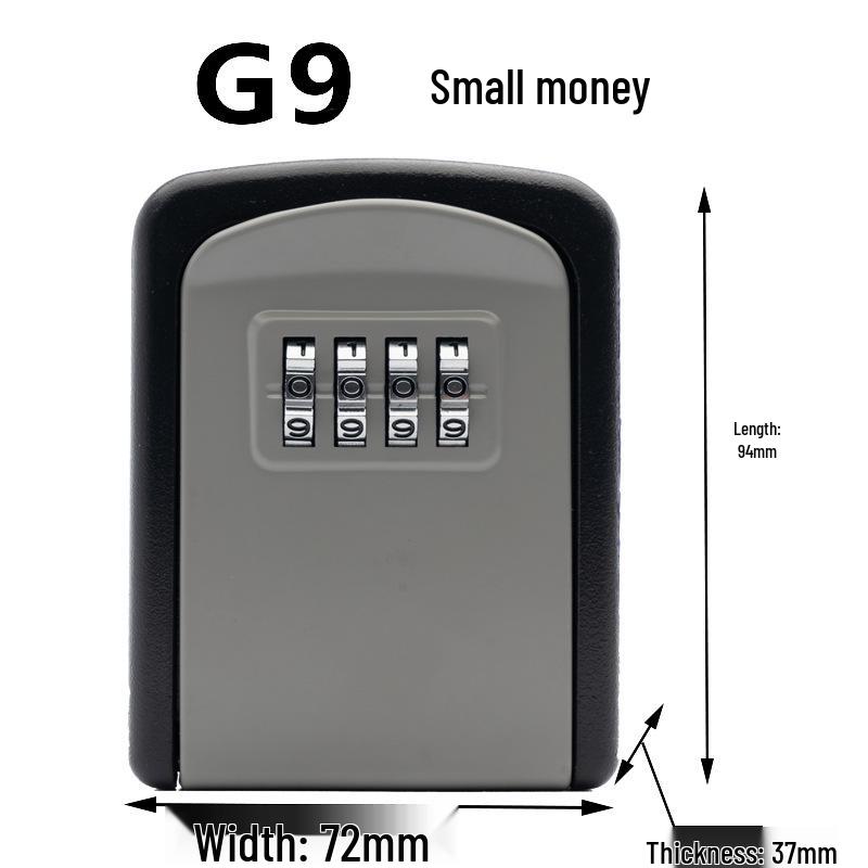 Temporary Key Storage Box for Construction Sites and Dorms with Anti-Theft Lock and Peephole
