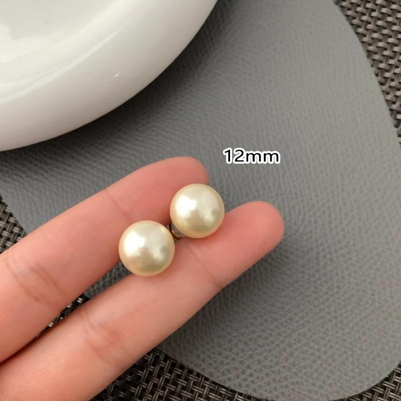 Ultra-white Red Bun Pearl Earrings Unique Retro Design Light Luxury Senior Sense Ear Hole-friendly Fashion Ear Jewelry