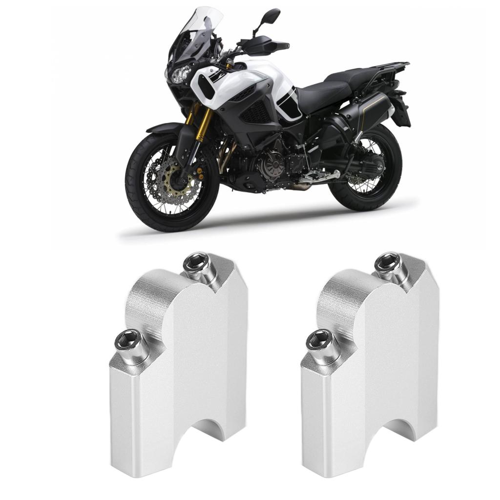 2pcs HandleBar Riser Mount Clamp Aluminum Alloy Replacement for   XT1200  Super Tenere 2010‑2014