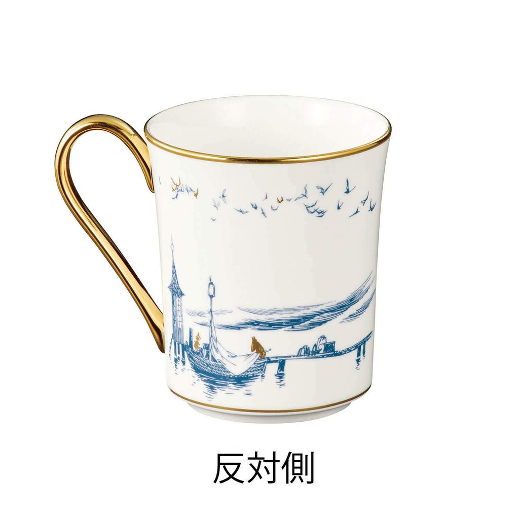 Noritake Mug 395cc Moomin Moominpappa Goes To the Sea 1 Piece White Bone China TG93656/N-091L