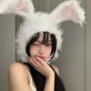 Kawaii Bunny Ears Hat Rabbit Head Warmer Winter Headwear  Cosplay Props