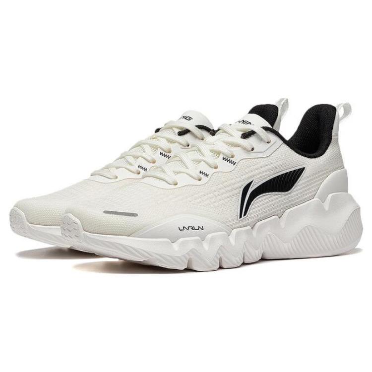 New LiNing Spirituality Breathable Wear Resistant Slip Resistant Low Top Running Shoes Women's White Black ARST046-3