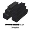 Black Square 10x20mm 1 Pair