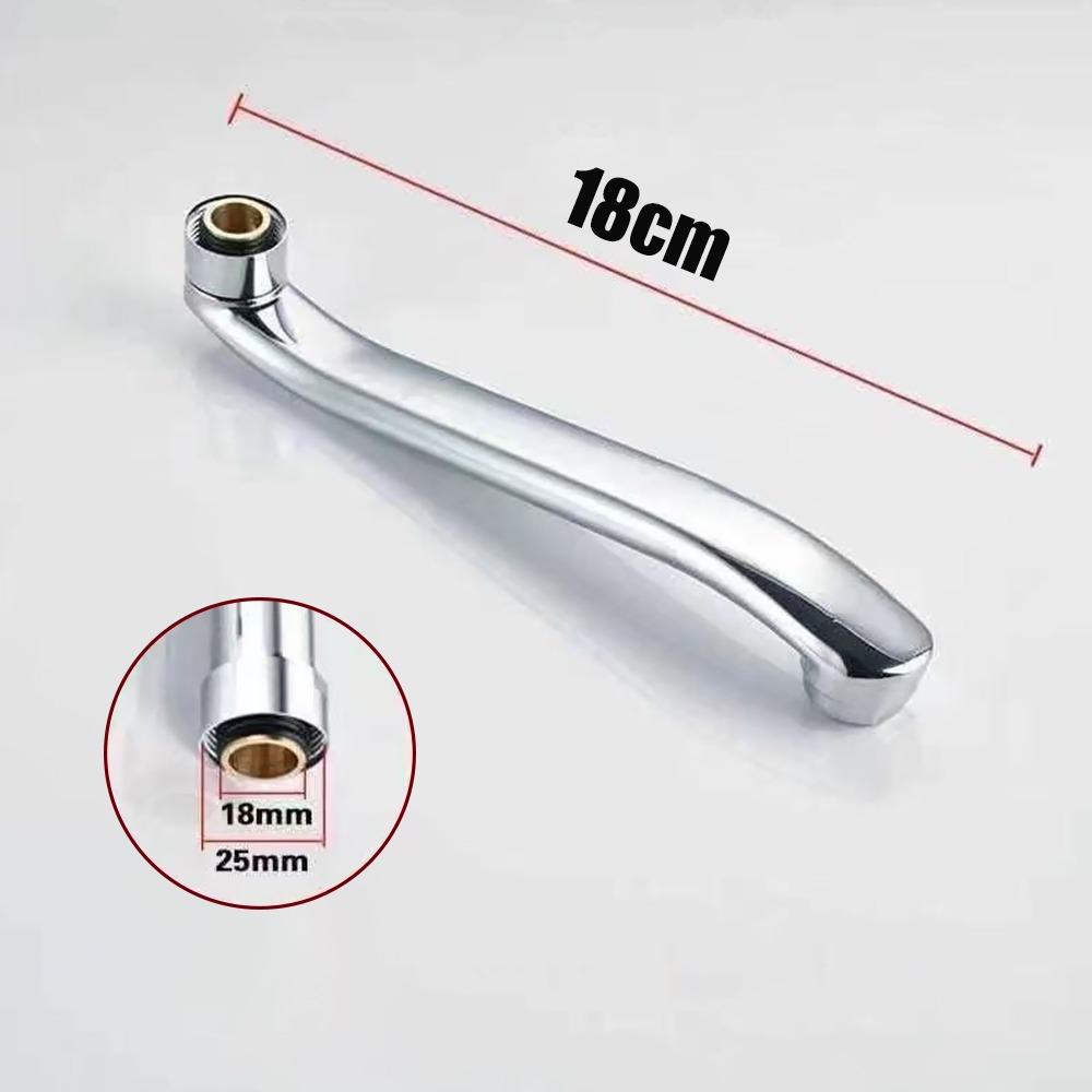 

Быстрооткрывающийся трубчатый смеситель для раковины S-образный патрубок смесителя для раковины Выпускной патрубок Запасные фитинги 18cm