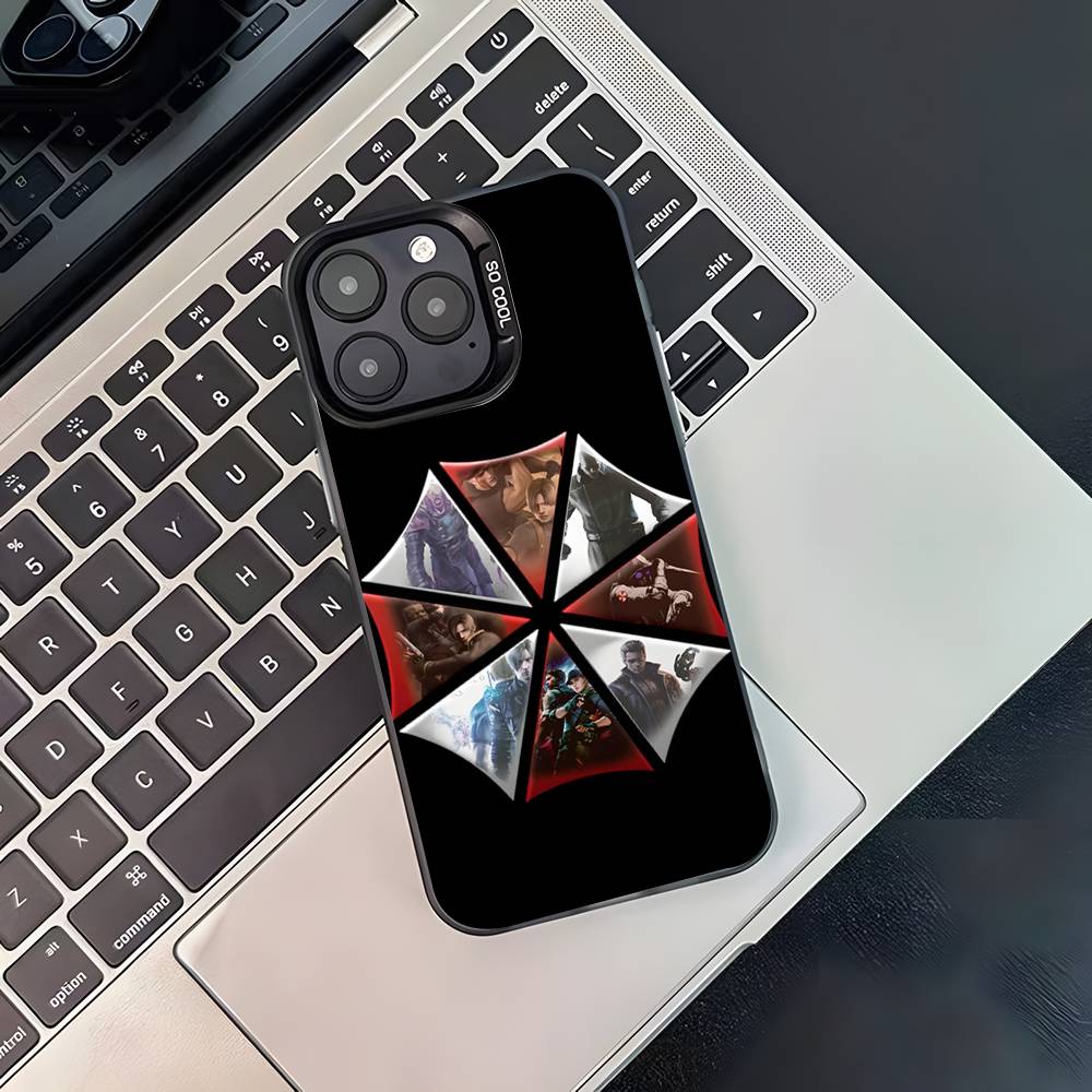 U-Umbrella Corporation Handyhülle Für iPhone 17,16,15,14,13,12,11,Pro,XS,Max,Plus,Mini,SE4,E Schwarz Matt Stoßfeste Hülle