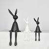 28CM Nordic Home Decorate Figurines for Interior Gift Rabbit Statue Christmas Room Decor Abstract Art Sculpture Desk