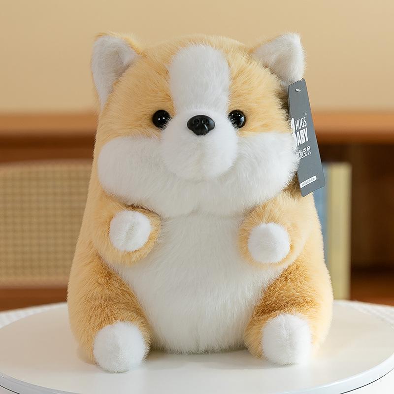 New Corgi Doll Pose Puppy Pillow Doll Girl Sleeping on Bed Rag Doll Plush Toy