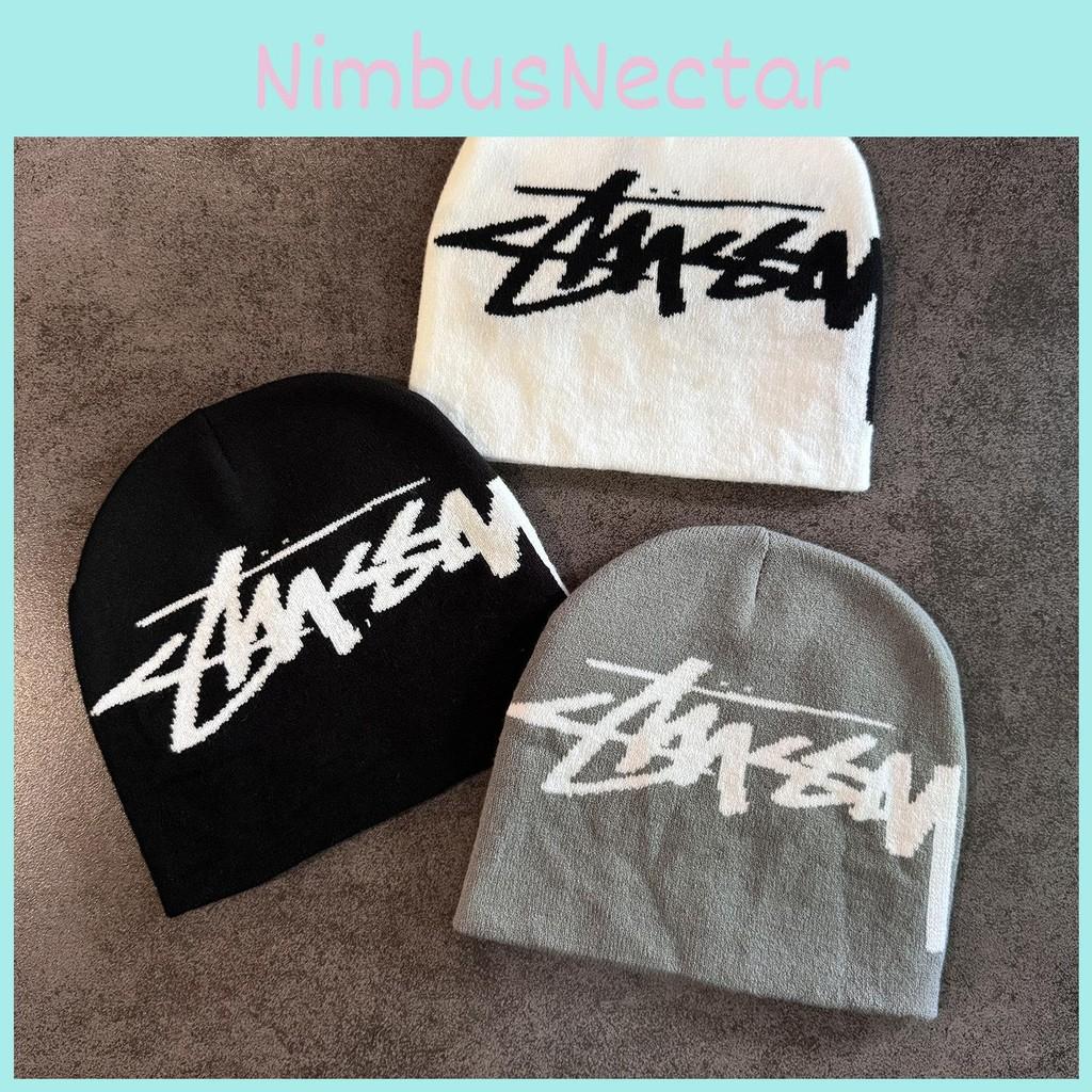 Color Solid Letter Pattern Neutral Casual Warm Knitted Hat For Autumn And Winter