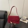 Women's Textured Small Handbag 2025: Autumn/Winter Crossbody, Temperament Shoulder, Flap Underarm, Small Square Design