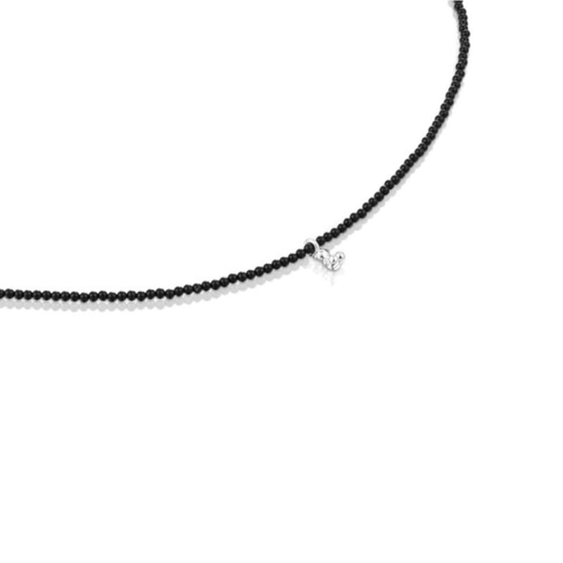 TOUS TOUS Silver Bold Bear Necklace Onyx Bear Charm/Silver BoldBear N onyx bearcharm/Necklace/311562500