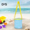 Netz-Strandtasche mit Schultergurt, großes Fassungsvermögen, Reißverschluss, Mehrzweck-Muschelhalter, Aufbewahrungseimer für Reisesandspielzeug