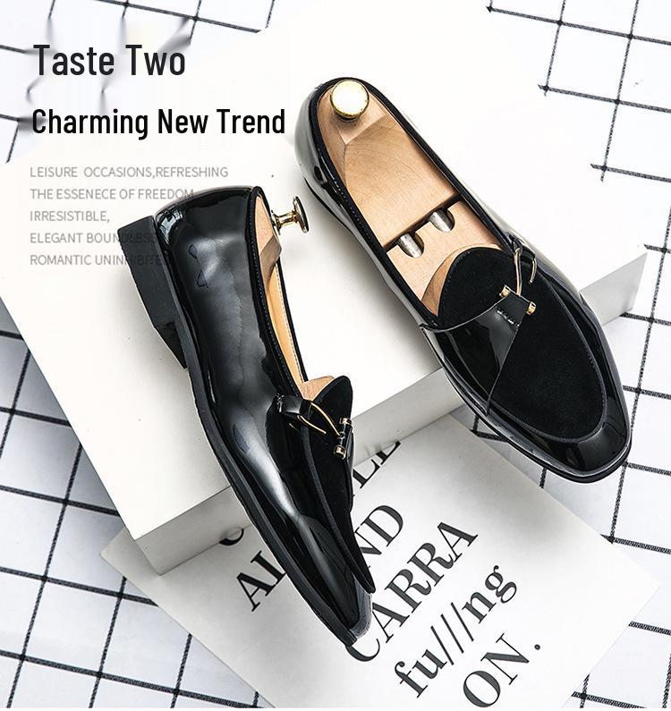 2024 Spring/Summer Men's Trendy Slip-On Leather Shoes - Low-Top, Stylish, Versatile for All Seasons
