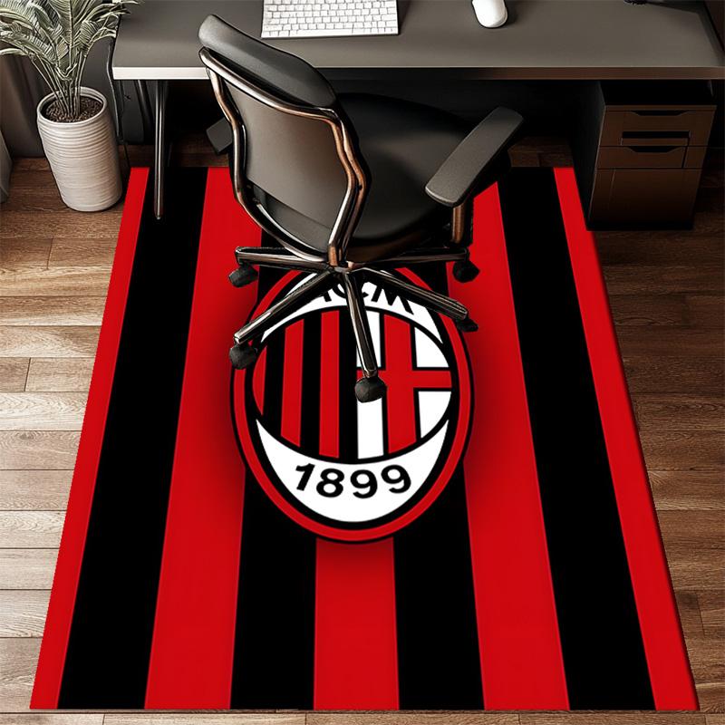 Milan Football club Printed Office Carpet Chair Cushion Entryway Rug, Rugs for Living Room, Bedroom Christmas gifts