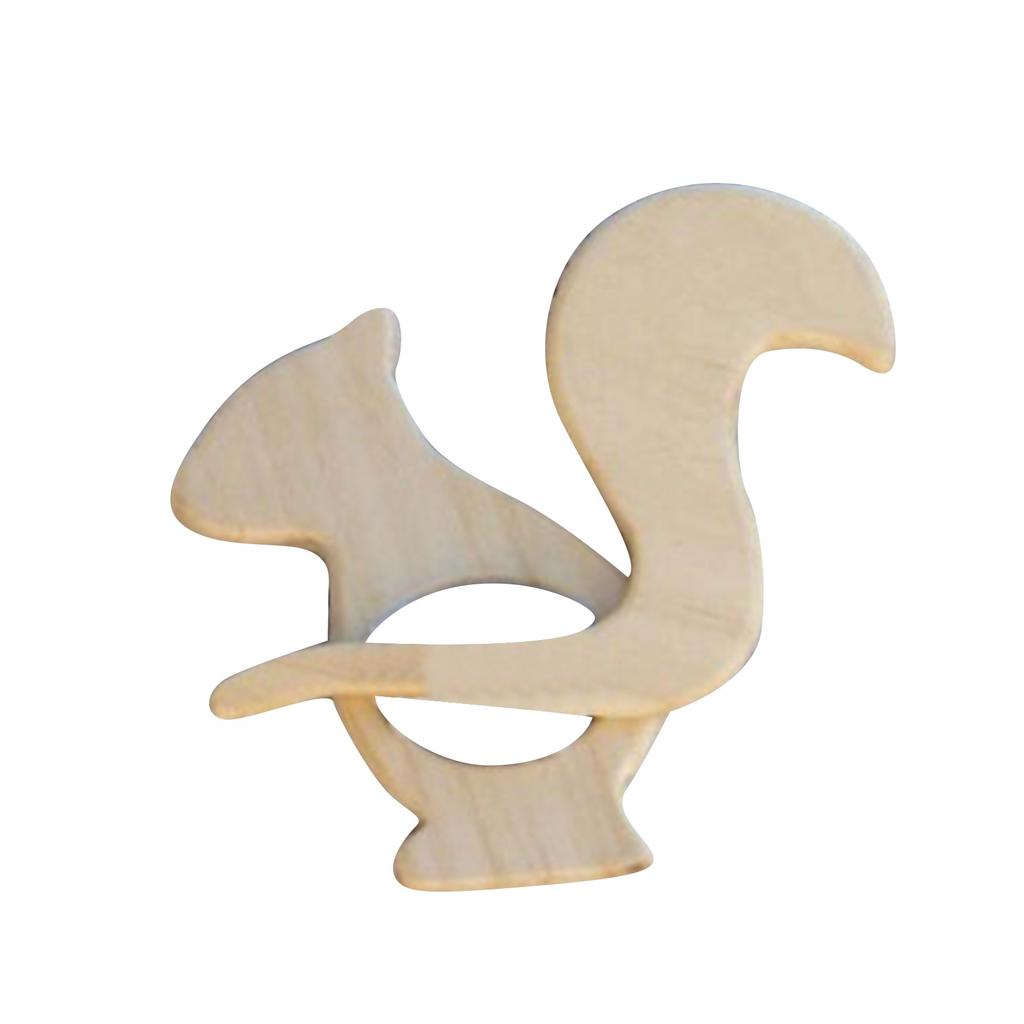 Wooden Animal Shape Brooch Creative Design Handmade Wooden Brooch Sweater Clip