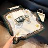 New silk scarf women's fashion versatile high-end small square scarf Korean version neck protection scarf spring and autumn retro scarf binding bag