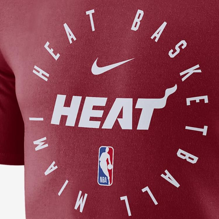Nike Miami Heat FW24 Fashion Moisture-Wicking Short Sleeve T-Shirt Men Tops Resilient-Red HF1426-608