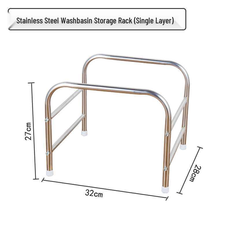 Bauhaus-Style Side Table: Stainless Steel Living Room Corner, Bedroom Bedside, Small Coffee Table with Basin Rack
