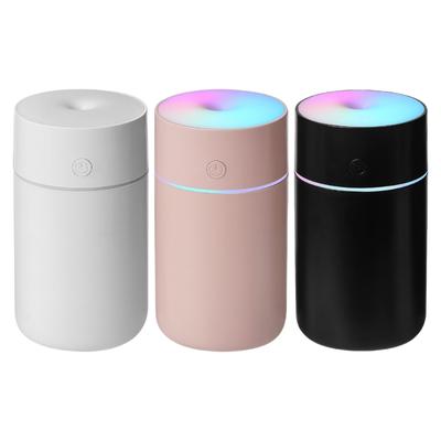 Rechargeable Mini Humidifier Small Desk Air Humidifier with Colorful Atmosphere Light and 4/8 Hour Timer for Home Use