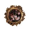 Vintage Ornate Resins Round Photo Frame With Intricate Design For Wall Hanging or Desktop Display Home Decors Gift