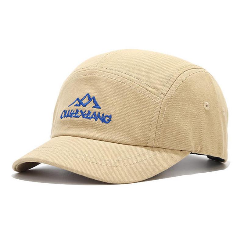 5cm Short Brim Baseball Cap Running Hat Soft Top Sports Sun Hat Retro Embroidered Short Brim Duckbill Cap Adjustable бежевый