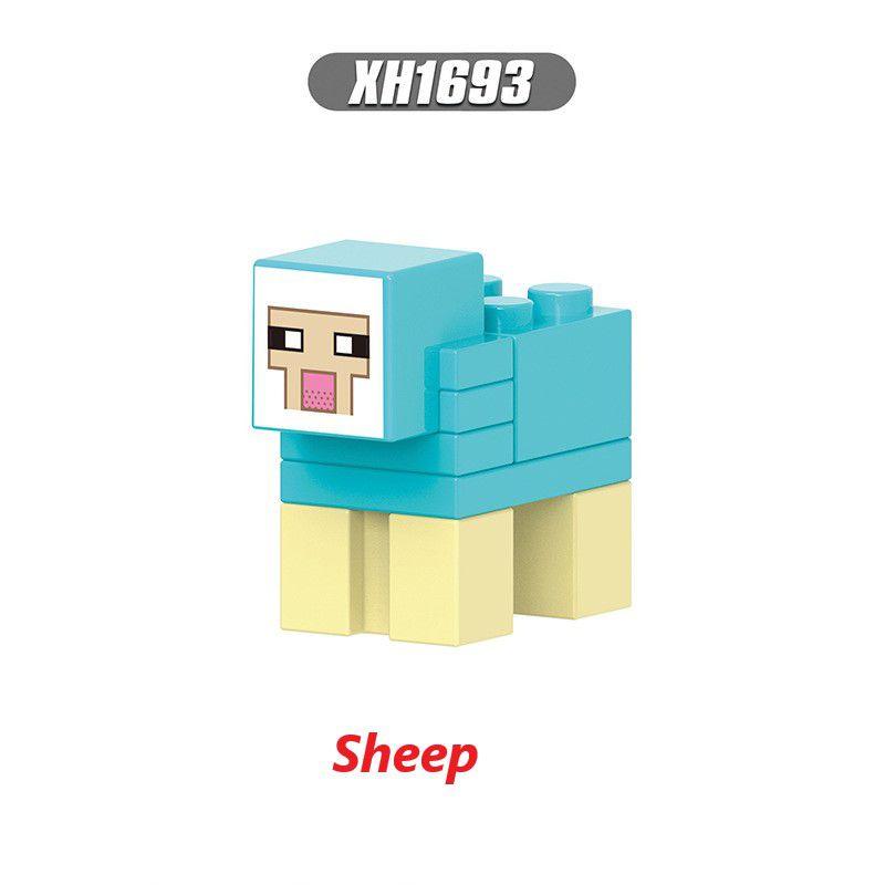 

Альпака Пуховик Майнкрафт Лавовый Монстр Му Цветок Череп Лошадь Строительные Блоки Игрушки XH1693