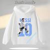 Football Star Cartoon Print Autumn/Winter Coat Messi Children's Hooded Sweatshirt Boys' Sports Shirt Girls' Casual Top