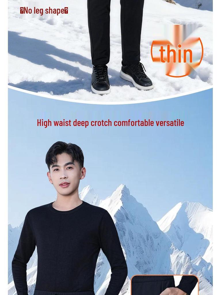 Men's 90% White Goose Down Pants - Black & Gold - Triple-Proof, Straight-Leg, Thickened for Casual Wear - Warm Autumn/Winter Style
