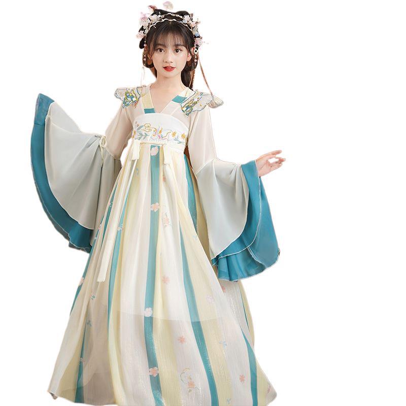 Spring 2025 New Ancient Style Girls' Hanfu Tang Suit Dress