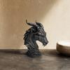 Dark Sheep-Headed Ornament, 3D Printed Gothic Devil Sculpture, with Detailed Horn Texture Desktop Statue, for Home Decoration