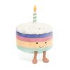 Jellycat Amuseables Rainbow Birthday Cake Plush 6 Inch Dessert Stuffed Animal Birthday Gift Toy, Medium, - -