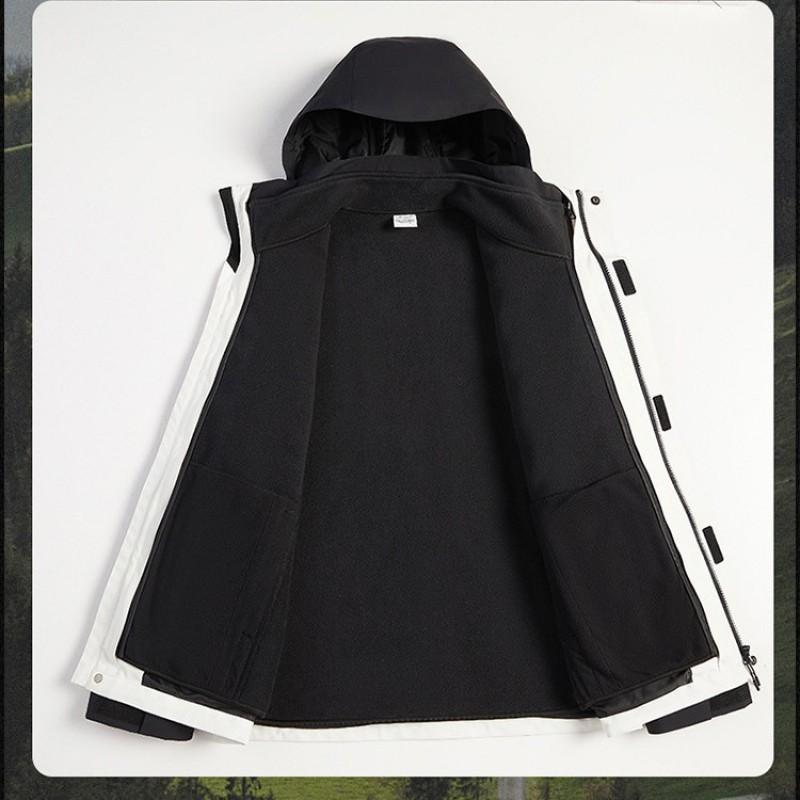 Men Women 3-in-1 Waterproof Windproof Winter Jacket With Removable Fleece Liner Skiing Hiking Camping Outdoor Activities