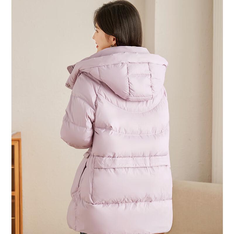 Fengxun Women's Korean Style Hooded Down Puffer Jacket