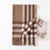 Women's New Winter Scarf All Match High End Shawl  Tassel  Korean Style Plaid  Warm Couple  Thickened Scarf
