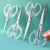 Multi-Functional Transparent Scissors with Plastic Handle for Home and Office