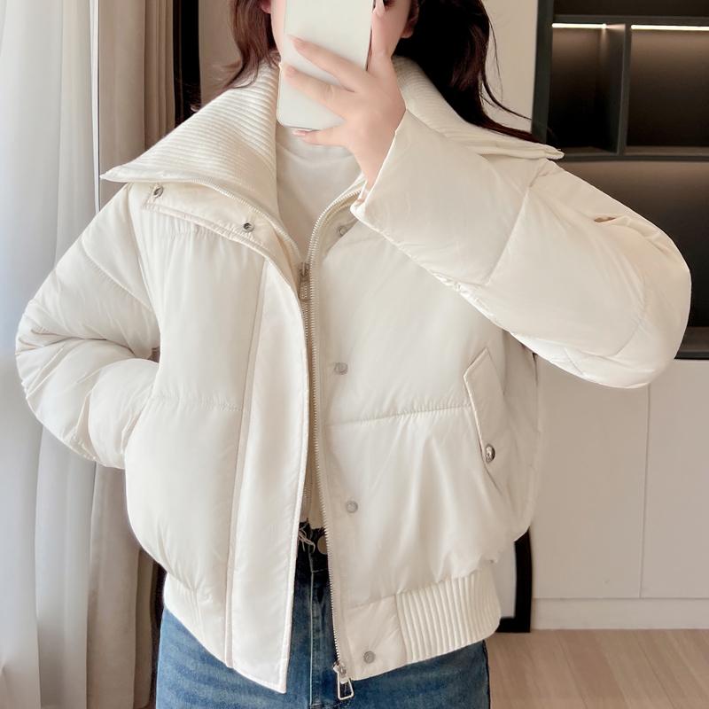 Fashion Winter Coat Female Short Parkas Long Sleeve Loose Thick Warm Women's Jackets