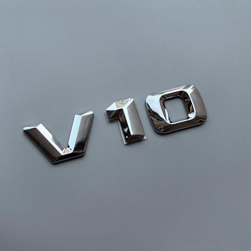 2015 3D Sharp V6 V8 V10 V12 Lettres Chiffres ABS Emblème de Voiture Garde-boue Badge de Décharge Plaque Nom Logo Autocollant Chrome Noir