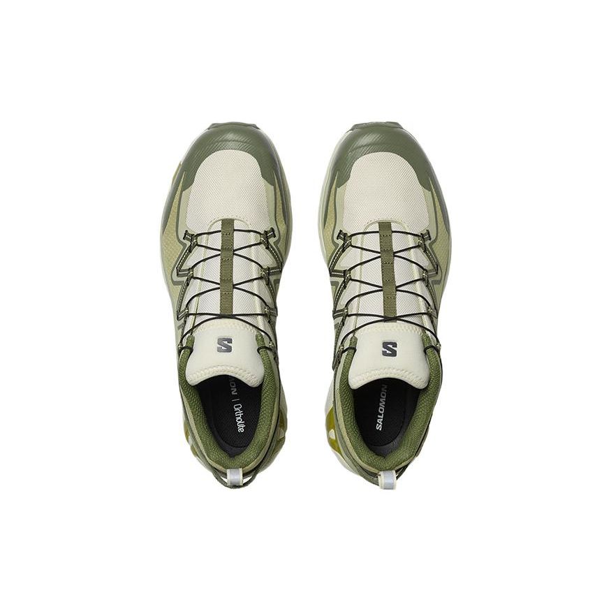 SALOMON Utility Synthetic Leather Comfortable Shock Absorbing Non-Slip Wear-Resistant Low-Top Outdoor Functional Shoes Unisex Shoes Green White 471056