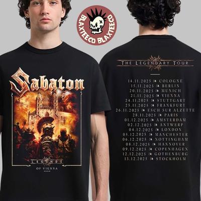Sabaton Legendary Tour Europe 2025 Legends Of Vienna Autriche Pop Up Shop T-shirt T-shirt Unisexe