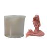 Kerzen-Silikonform Langlebig 3D Meerjungfrauen Duftkerzen-Harzform Gips-Dekorationen Form DIY Gips Aromatherapie
