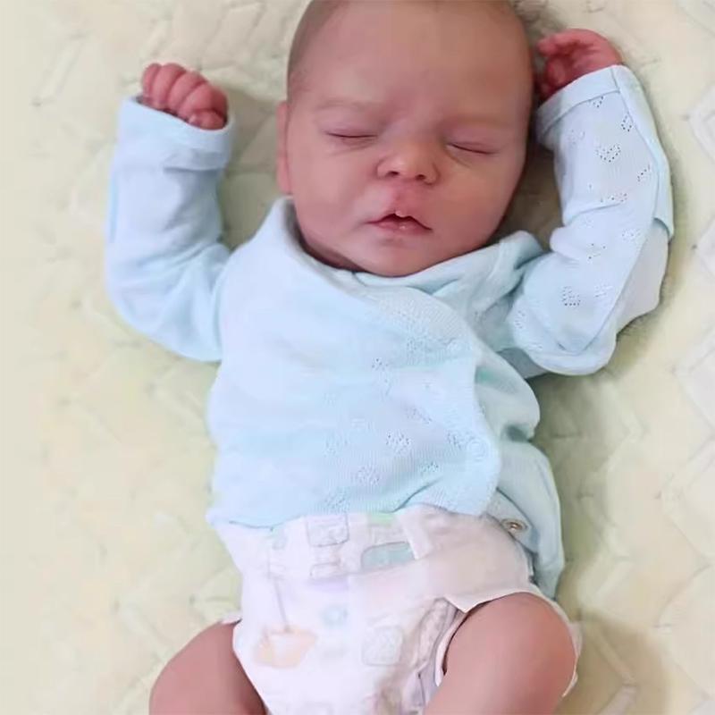 45cm Simulation Rebirth Doll Full Glue Reborn Doll Rebirth Doll Dress Up Children's Doll Accompanying Early Education