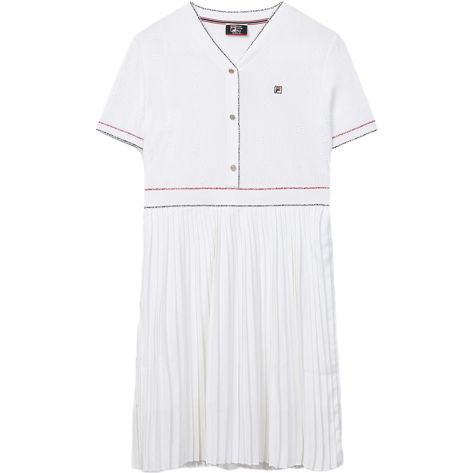 

New FILA Short Sleeved Dress Women s White F11W331313FWT L