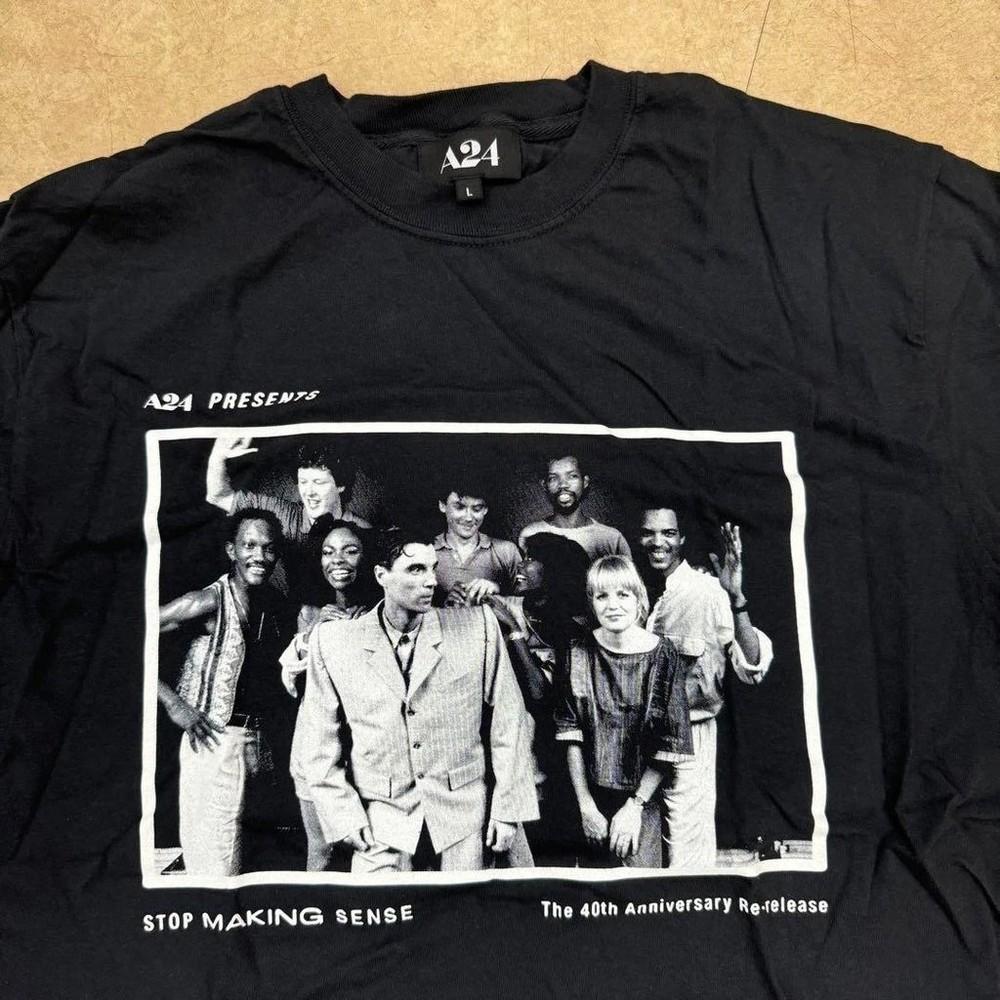 Talking Heads A24 Presents rare Design Black T shirt Unisex tee vtg Unisex T-Shirt L