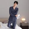 Men's Autumn Cardigan Pajama Set - Long Sleeve & Pants, Comfortable Modal Sleepwear, Casual Sporty Style