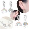 Original Copper Rainbow Cloud Earring Lucky Symbol Ear Loops Women'S Colourful Gift Anniversary Jewelry Fine Girlfriend Gift