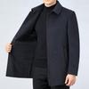Men's Mid-Length Double-Faced Cashmere Wool Coat - Autumn/Winter Thick Tweed Jacket, Dad Style Trench Coat