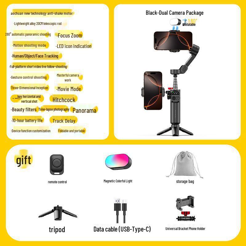 X2 Mobile Stabilizer: Portable Anti-Shake Gimbal & Selfie Stick for Video & Photo