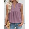 Fashionable Women's Lace Casual Sleeveless Polka Dot Top