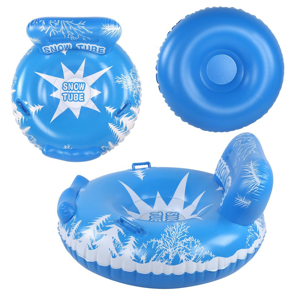 Winter Outdoor Inflatable Ski Rings Toy Floated Skiing Board Accessories for Children Adults