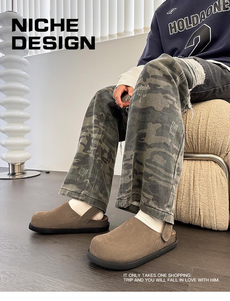 Niche cool slippers baotou half slippers new summer breathable leisure lazy Velcro Birkenstocks tide
